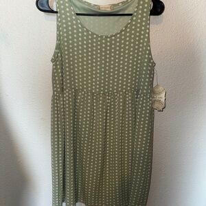 Altar'd State Green Polka‎ Dot Dress